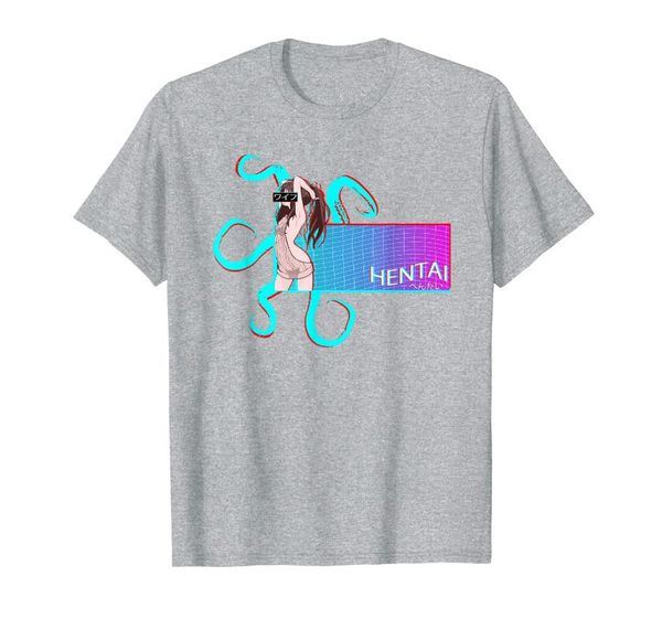 

men's t-shirts hentai vaporwave anime t-shirt for otaku, White;black