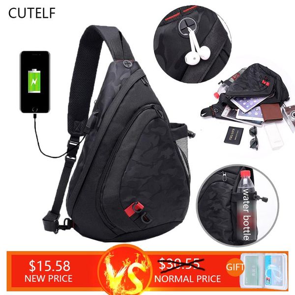 

backpack crossbody bags for men back pack messenger chest bag leisure camouflage waterproof anti theft single shoulder 2021 arrival