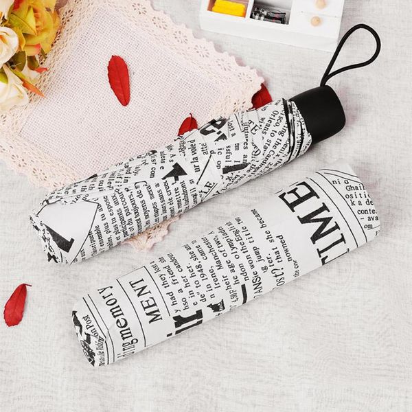 

umbrellas umbrella male oil painting spaper pattern black coating windproof rain women for men 3folding outdoor parasol