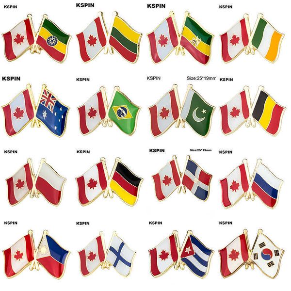 Canadá Friendship Flag Pins Country Flag Badge National Flag Lapel Pin