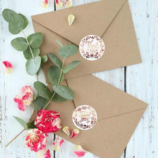 

gift wrap 500 sheets/roll round thank you labels packaging sticker for candy bag box packing christmas party wedding th