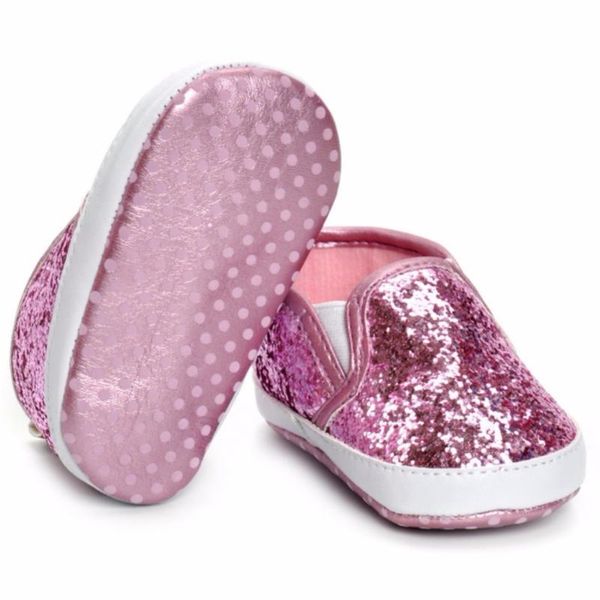 First Walkers Autumn Toldder Girl Mocassini Bling per neonate Scarpe Argento Bambini 0-18 M