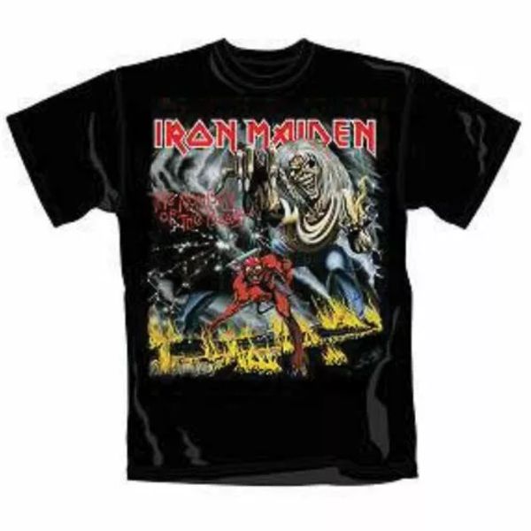 

iron maiden t shirt number of the beast official all sizes black notb new eddie, White;black