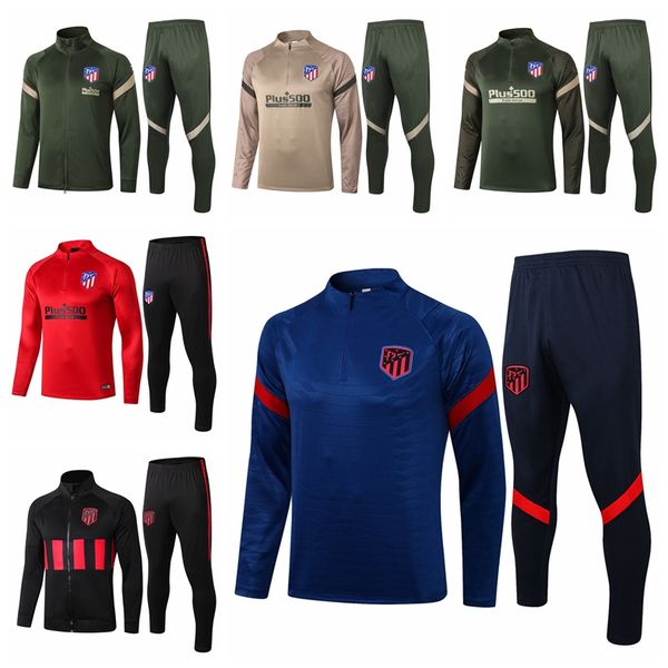 

21/22 survetement jacket training suit soccer tracksuits madrid joao felix suarez koke football tracksuit maillots de foot atletico chandal, Gray