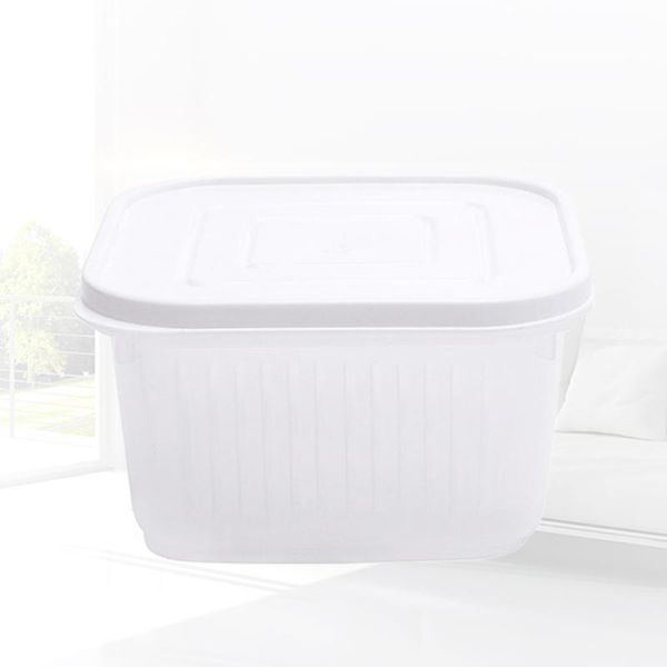 

kitchen refrigerator fruit and vegetable storage box transparent crisper container for home store restaurant bottles & jars