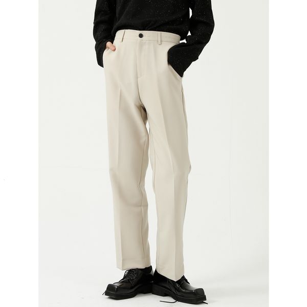 

men's pants autumn straight casual suit men harajuku korean streetwear vintage fashion long trousers man pant male or8g, Black