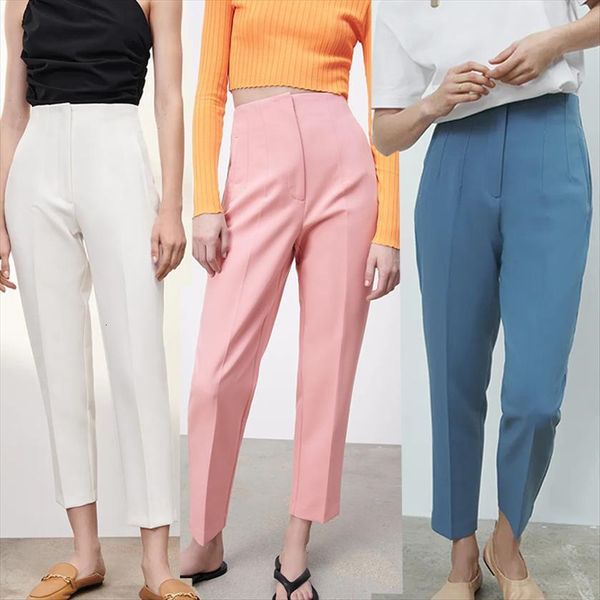 

za suits high waist casual women pant fashion office chic pantss, Black;white