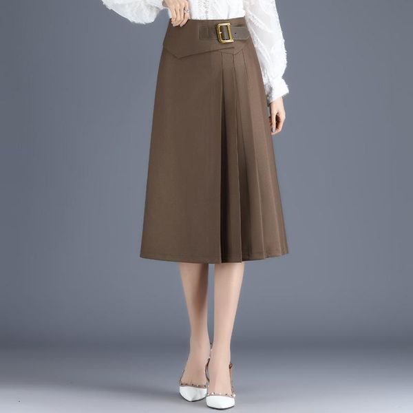 

skirts autumn & winter arrival high waist slimming simple black stretch knitted skirt temperament women pleated