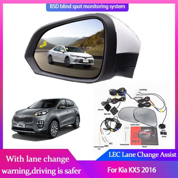

for kia kx5 2021 bsm bsd blind spot monitoring system 24ghz millimeter waves radar sensor mirror led light warning car rear view cameras& pa