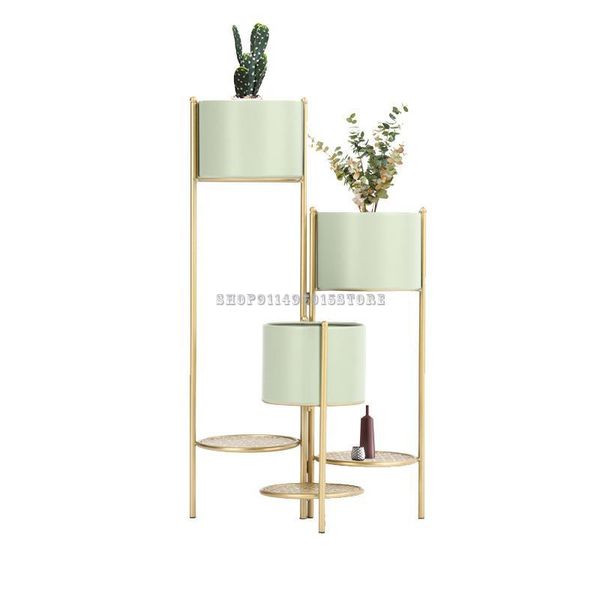 

other home decor light luxury ornaments nordic flower shelf racks living room interior simple single floor-standing pot