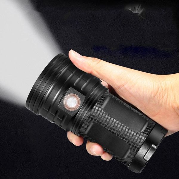 

lanterna 18*t6 led 3 modes usb rechargeable lamp portable torch searchlight power bank light flashlights torches