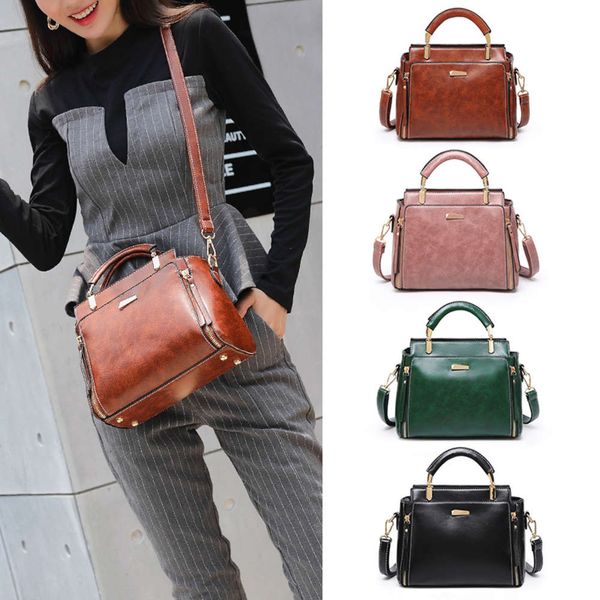 

2021 bag women's simple summer small square carrying temperament hand shoulder bag