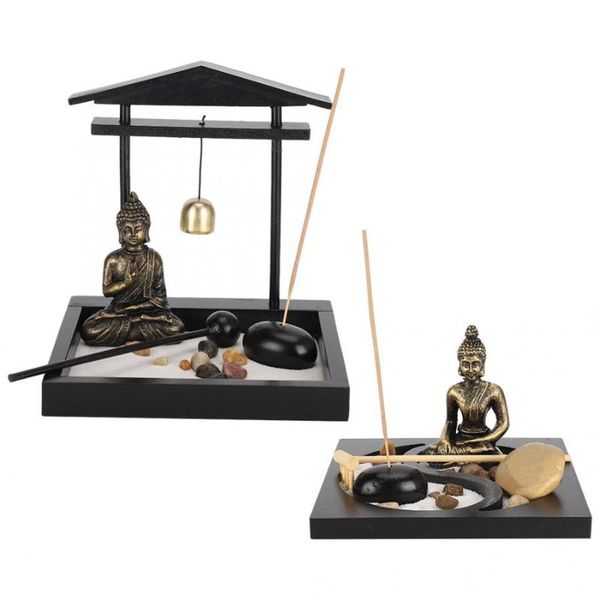 

decorative objects & figurines zen style buddha sand tray decoration innovative home living room ornament kit incense burner