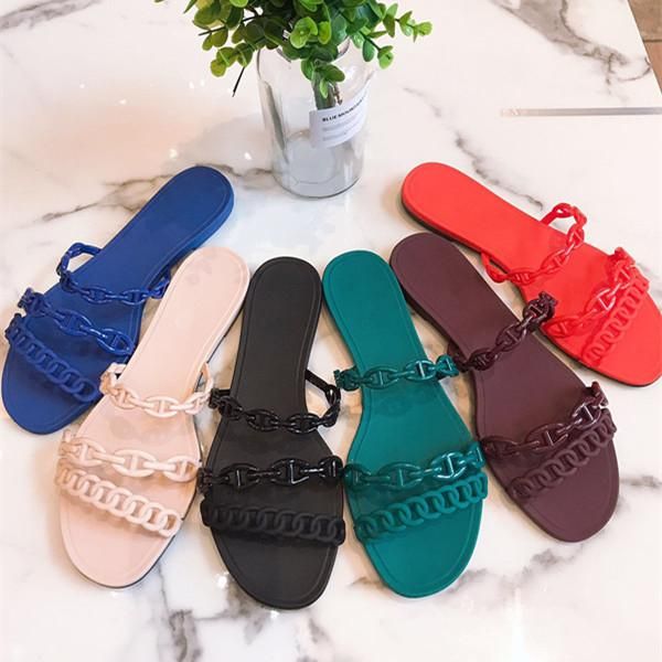 

slippers summer women's ladies jelly shoes flat cozy flip flop women candy color peep toe beach zapatos de mujer, Black