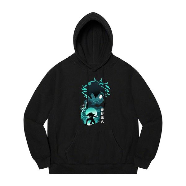 

men's hoodies & sweatshirts anime bakugou katsuki men women harajuku my hero academia pullover fleece warm 100% cotton sweatshi, Black