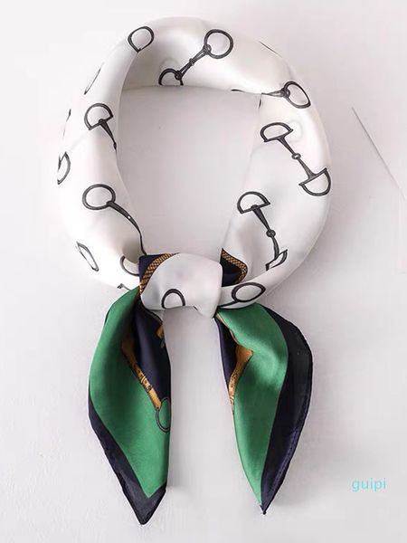 

small square silk female summer white net red versatile korean bib spring and autumn thin neck scarf i878, Black;purple