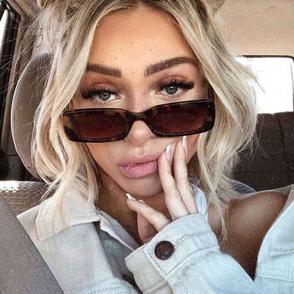 

outdoor eyewear small rectangle sunglasses women vintage brand designer square sun glasses shades female