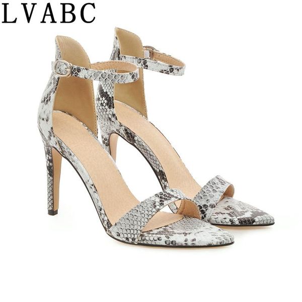

summer autumn fashion snake printing women high heels stiletto shoes 10cm pumps party wedding size 48 sandals, Black