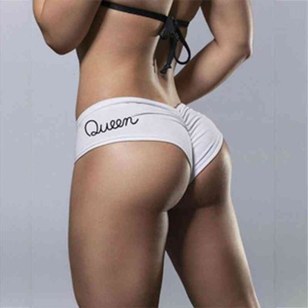 

queen letter shorts women sport wear fitness short pants skinny female push up gym clothing camouflage elastic breathable, White;black