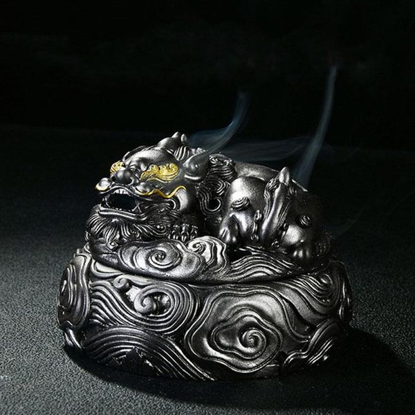 

fragrance lamps resin brave troops aroma burner antique incense holder buddha supply coil tower home decor