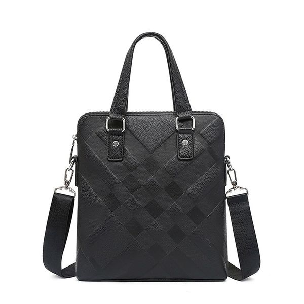 

oshilo leather vertical men's single shoulder msenger handbag briefcase bag