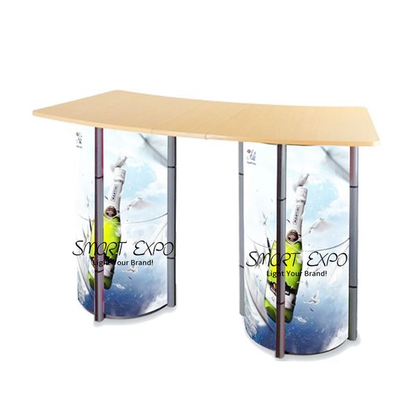 

folding advertising display table retail supplies with custom printed panels