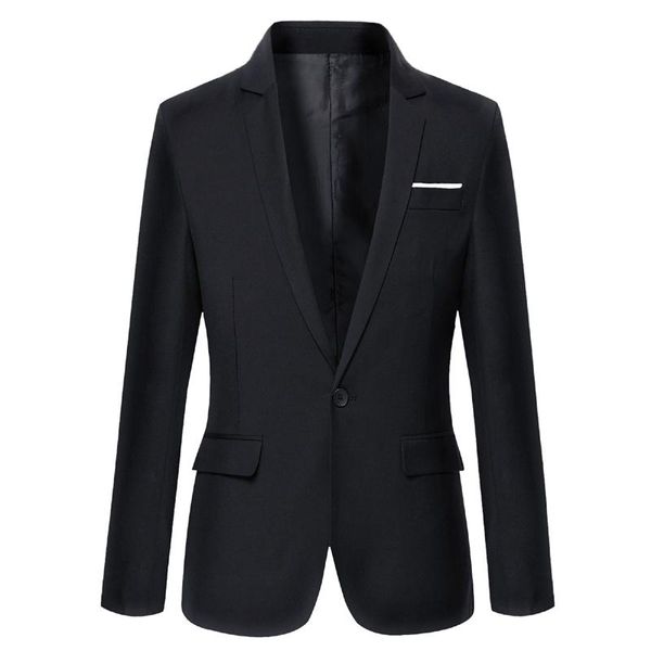 

men's suits & blazers blazer men 2021 spring fashion casual business formal work suit single buckle solid color slimfit youth masculino, White;black