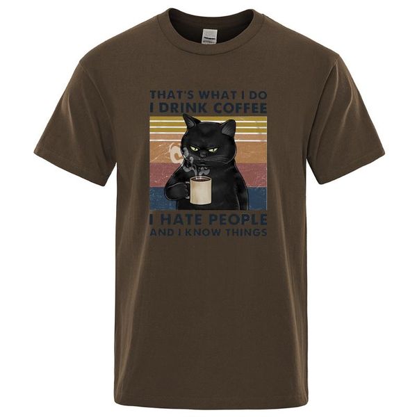 

men's t-shirts that what tido i drink coffee print man t shirts oveized soft fashion loss cloth summer comfoable, White;black