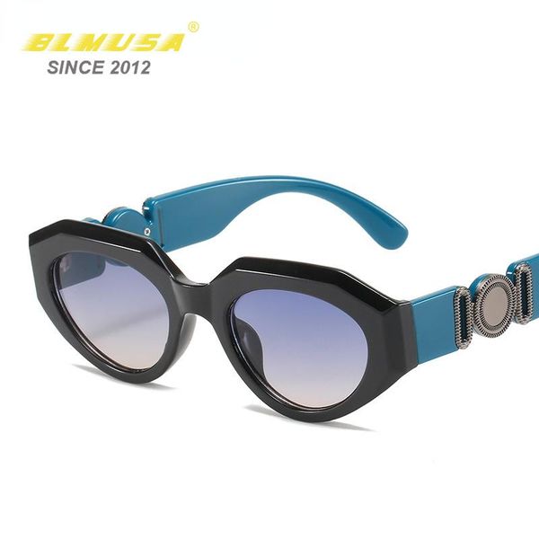 

sunglasses blmusa vintage women female trend cat eye glasses personality eyewear small frame decorative sun men unisex, White;black
