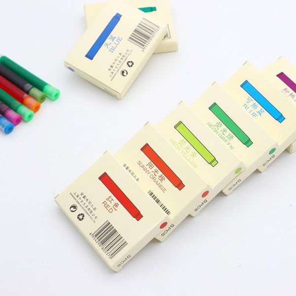 

5pcs ink cartridge for jinhao fountain pen universal supplies stationery office school accessories fb294 pens