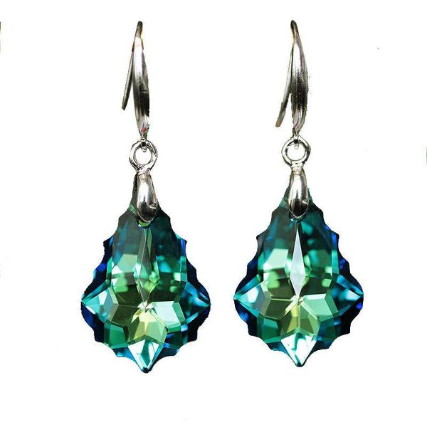

dangle & chandelier lateefah boho earrings for women zircon stone female water drop crystal long gift jewelry, Silver