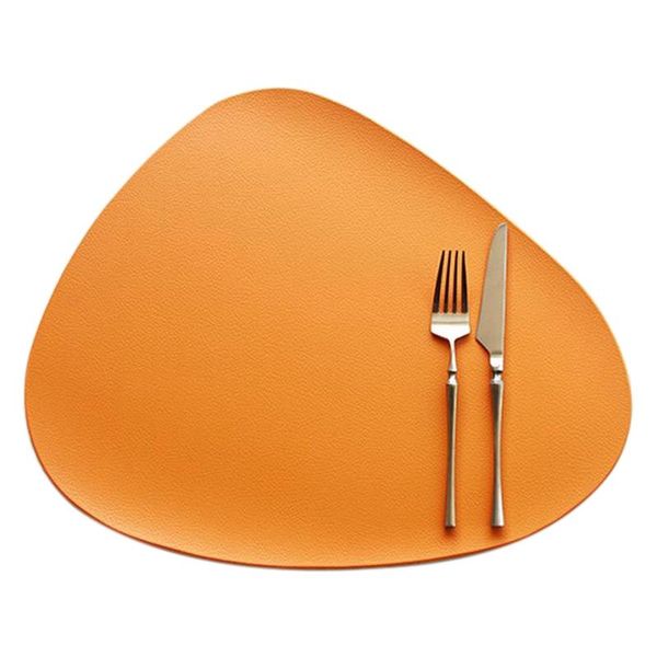 

mats & pads light luxury imitation leather home western placemats waterproof and heat insulation plate bowl