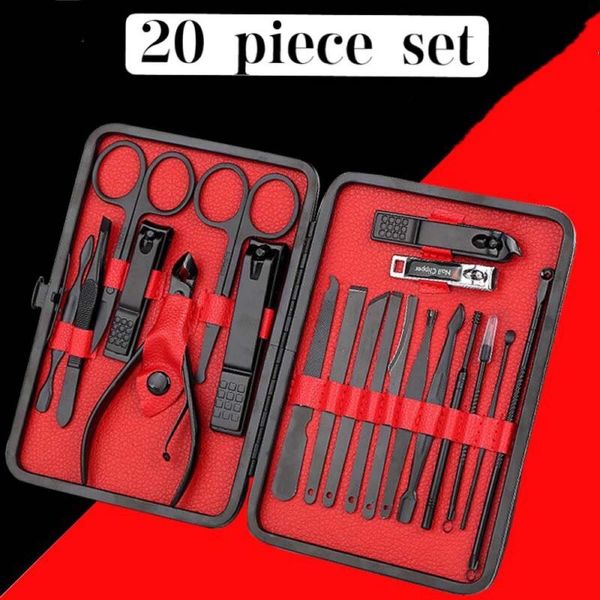 

nail art kits 20pc/set manicure scissors pliers set single groove pedicure inflamed dead skin tool household