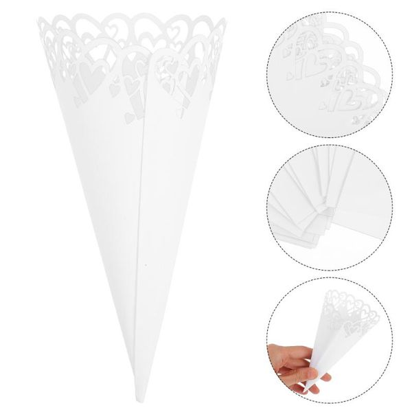 

gift wrap 20pcs wedding confetti petal paper cone flower cones hollow