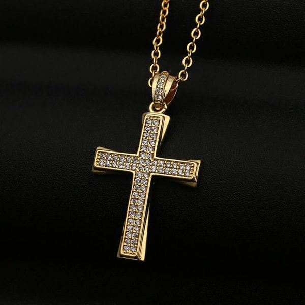 

chains copper alloy christ jesus cross gold pendant necklace jewelry women men church gift for him with chain, Silver