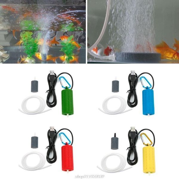

air pumps & accessories portable mini usb aquarium fish tank oxygen pump mute energy save compressor jy21 21 dropship