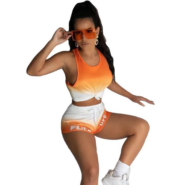 

women's tracksuits women clothing 2021 summer two pieces suit tank and shorts solid color casual piece pants sets, Gray