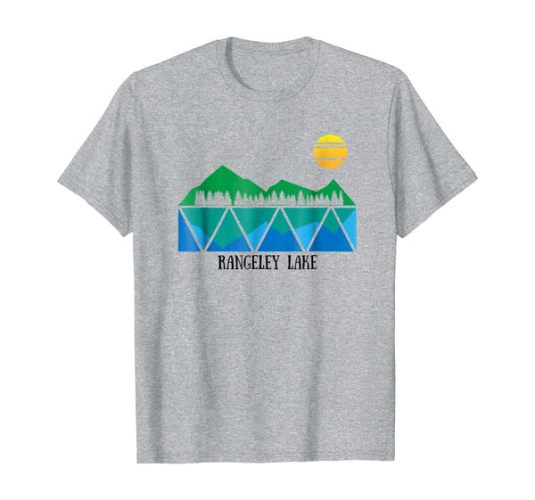

rangeley lake geometric me shirt, White;black