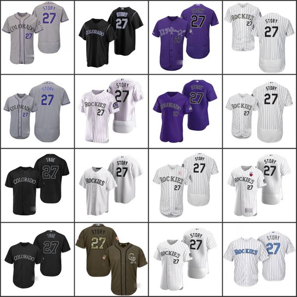 

corolado rockies men 27 trevor story women youth jersey, Black;red