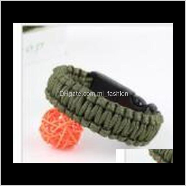 

link chain bracelets jewelrymulti functional umbrella survival emergency camping bracelet climbing riding outdoor rope ps2283 drop delivery, Black