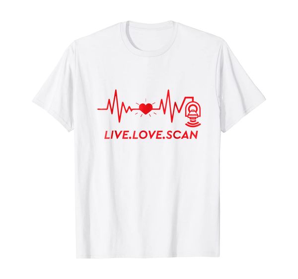 

funny sonography ultrasound tech live love scan tees, White;black
