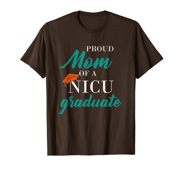 

womens proud mom of a nicu graduate preemie shirt, White;black