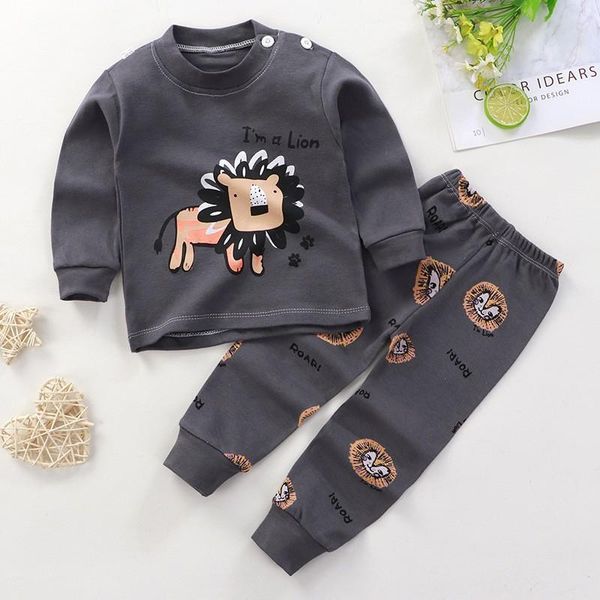 

clothing sets brand 100% cotton toddler underwear autumn boys girls long sleeve + pants children leisure wear two piece set, White