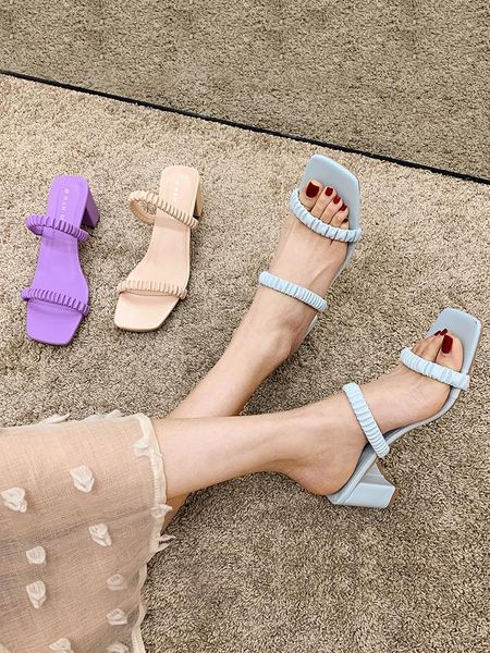 

slippers women's shoes high heels 2021 summer thick with bright color buckle roman womens woman, Black