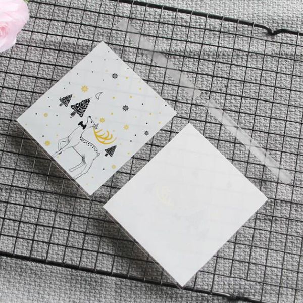 

gift wrap plastic bags bag candy goodie snowflake crisp flower tea biscuit packaging cookie deer bear