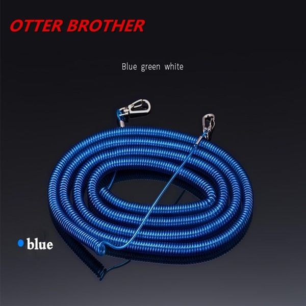 

fishing accessories tackle security rope 3m 1pcs coiled lanyard safety set wire steel inside attached tool