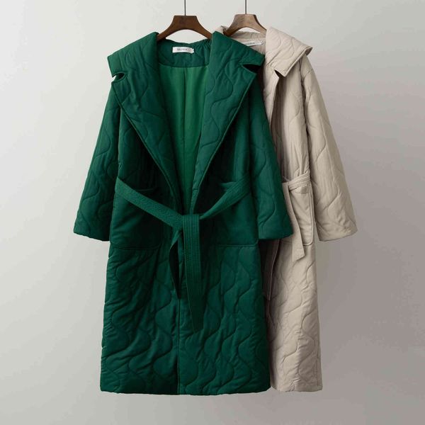 

women's down & parkas autumn winter fashion women plaid puffer coat oversized maxi robe long parka casual outerwear cq9e, Black