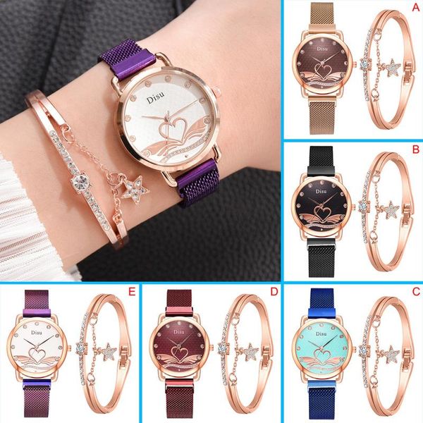 

women quartz movement wrist watch love heart round dial simple gift alloy band xin- wristwatches, Slivery;brown
