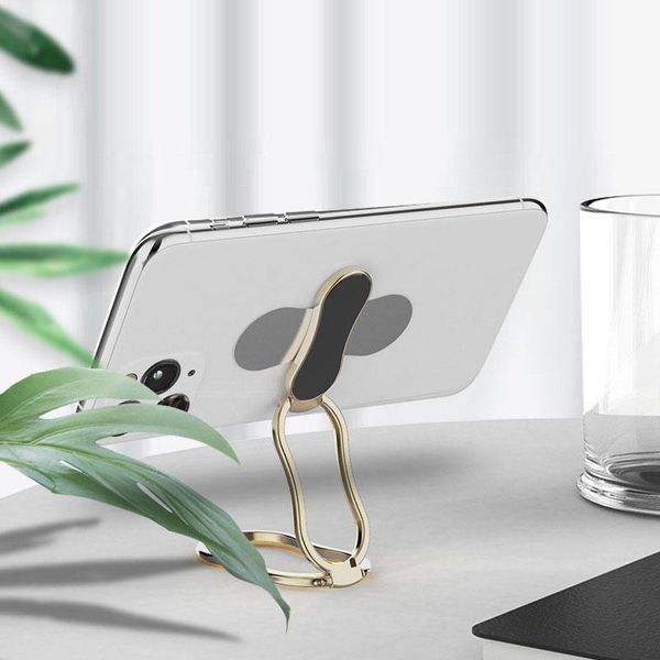 

cell phone mounts & holders foldable zinc alloy magnetic deskstand bracket adjustable holder stable rack for mobile phones below 7 inche