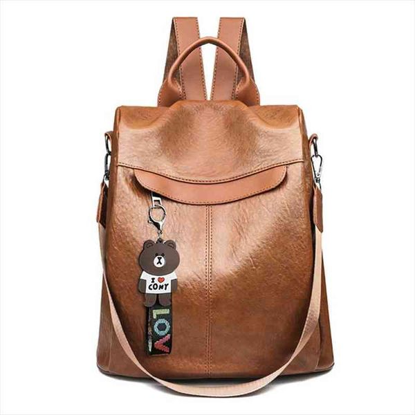 

anti theft women backpacks multifunction female pu leather backpack for teenage girls school bag sac a dos mochila